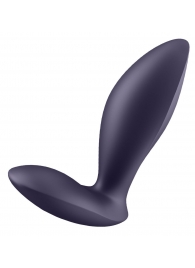 Фиолетовый анальный вибростимулятор Power Plug - Satisfyer - в Мытищах купить с доставкой