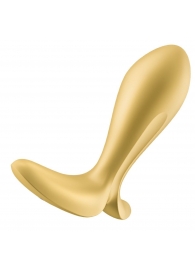 Золотистый анальный вибростимулятор Intensity Plug - Satisfyer - в Мытищах купить с доставкой