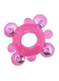 Эрекционное кольцо c бусинками - Toyfa Basic - в Мытищах купить с доставкой