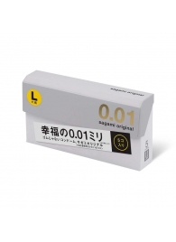 Презервативы Sagami Original 0.02 L-size увеличенного размера - 5 шт. - Sagami - купить с доставкой в Мытищах