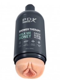 Телесный мастурбатор-вагина Shower Therapy Milk Me Honey - Pipedream - в Мытищах купить с доставкой