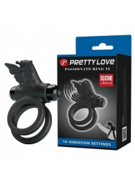Черное эрекционное виброкольцо Passionate Ring IX - Baile - в Мытищах купить с доставкой