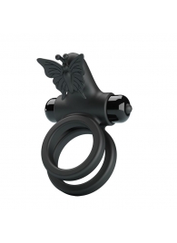 Черное эрекционное виброкольцо Passionate Ring IX - Baile - в Мытищах купить с доставкой