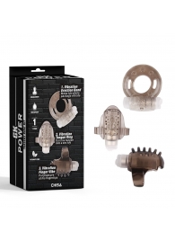 Набор из 3 дымчатых эрекционных колец с вибрацией Teasers Ring Kit - Chisa - в Мытищах купить с доставкой
