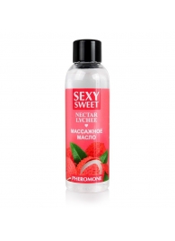 Массажное масло Sexy Sweet Nectar Lychee с феромонами и ароматом личи - 75 мл. - Биоритм - купить с доставкой в Мытищах