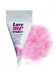 Съедобное согревающее массажное масло Love Me Tender Cotton Candy с ароматом сладкой ваты - 10 мл. - Love to Love - купить с доставкой в Мытищах