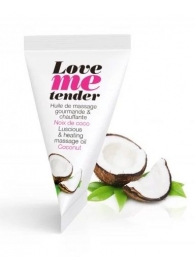 Съедобное согревающее массажное масло Love Me Tender Cocos с ароматом кокоса - 10 мл. - Love to Love - купить с доставкой в Мытищах