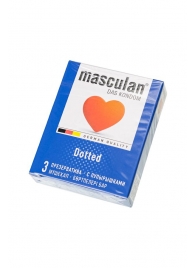 Презервативы с пупырышками Masculan Dotted - 3 шт. - Masculan - купить с доставкой в Мытищах