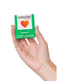 Презервативы анатомической формы Masculan Anatomic - 3 шт. - Masculan - купить с доставкой в Мытищах