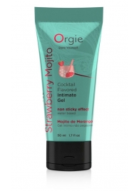 Съедобный интимный гель Orgie Lube Tube Cocktail Strawberry Mojito - 50 мл. - ORGIE - купить с доставкой в Мытищах