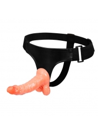 Реалистичный страпон на ремешках - 15,5 см. - Baile - купить с доставкой в Мытищах