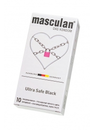 Ультрапрочные презервативы Masculan Ultra Safe Black - 10 шт. - Masculan - купить с доставкой в Мытищах