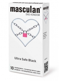Ультрапрочные презервативы Masculan Ultra Safe Black - 10 шт. - Masculan - купить с доставкой в Мытищах