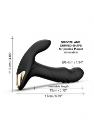 Черный вибромассажер простаты Multi P-Joy с 3 моторами - Dorcel - в Мытищах купить с доставкой