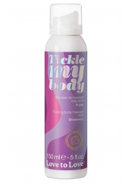 Массажная хрустящая пенка Tickle My Body Strawberry с ароматом клубники - 150 мл. - Love to Love - купить с доставкой в Мытищах
