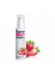 Съедобное согревающее массажное масло Love Me Tender Strawberry с ароматом клубники - 100 мл. - Love to Love - купить с доставкой в Мытищах