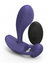 Темно-синий вибромассажер Witty P G Vibrator with Remote Control - Love to Love - в Мытищах купить с доставкой