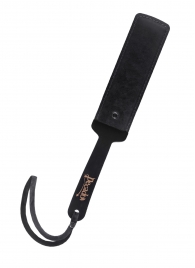 Черный кожаный пэддл - 37 см. - Pecado - купить с доставкой в Мытищах