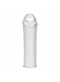 Текстурированная насадка на пенис Clear Textured Penis Enhancing Sleeve Extension - 16,5 см. - BlueLine - в Мытищах купить с доставкой