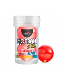 Лубрикант на масляной основе Hot Ball Plus с охлаждающе-разогревающим эффектом (2 шарика по 3 гр.) - HotFlowers - купить с доставкой в Мытищах