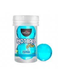 Лубрикант на масляной основе Hot Ball Plus с охлаждающим эффектом (2 шарика по 3 гр.) - HotFlowers - купить с доставкой в Мытищах