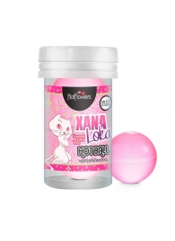 Лубрикант на силиконовой основе с эффектом вибрации Xana Loka Hot Ball (2 шарика по 3 гр.) - HotFlowers - купить с доставкой в Мытищах