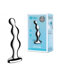 Стальной анальный фаллоимитатор для простаты Stainless Steel Anal Beads - 13 см. - b-Vibe - в Мытищах купить с доставкой