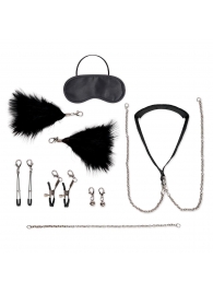 Большой эротический набор из 12 предметов Interchangeable Collar   Nipple Clips Set - Lux Fetish - купить с доставкой в Мытищах