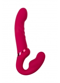 Малиновый безремневой страпон Lapis - 23 см. - Lovense - купить с доставкой в Мытищах