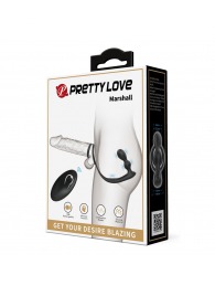 Черный вибростимулятор простаты с фиксацией кольцами Marshall - Baile - в Мытищах купить с доставкой