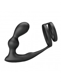 Черный вибростимулятор простаты с фиксацией кольцами Marshall - Baile - в Мытищах купить с доставкой