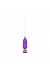 Фиолетовый тонкий стимулятор Nipple Vibrator - 23 см. - I-MOON - купить с доставкой в Мытищах