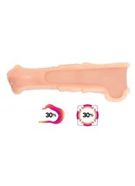 Телесная фантазийная насадка на член Cock Sleeve Size L - KOKOS - в Мытищах купить с доставкой