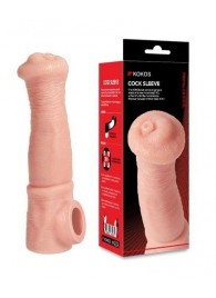 Телесная фантазийная насадка на член Cock Sleeve Size L - KOKOS - в Мытищах купить с доставкой
