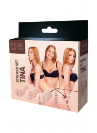 Набор из 3 мастурбаторов The Girl Next Door Tina - Dream Toys - в Мытищах купить с доставкой