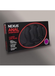 Набор из 3 массажеров простаты чёрного цвета NEXUS ANAL STARTER KIT - Nexus Range - в Мытищах купить с доставкой