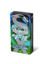 Презервативы Sagami Xtreme Mint с ароматом мяты - 10 шт. - Sagami - купить с доставкой в Мытищах
