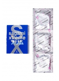 Розовые презервативы Sagami Xtreme FEEL FIT 3D - 3 шт. - Sagami - купить с доставкой в Мытищах