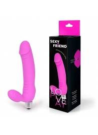 Розовый безремневой страпон Sexy Friend - 1137 - купить с доставкой в Мытищах
