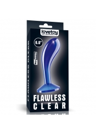 Синяя анальная втулка Flawless Clear Prostate Plug 6.0 - 15 см. - Lovetoy - в Мытищах купить с доставкой