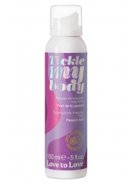 Массажная хрустящая пенка Tickle my body с ароматом маракуйи - 150 мл. - Love to Love - купить с доставкой в Мытищах