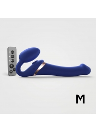 Синий безремневой страпон Multi Orgasm Size M с клиторальной стимуляцией - Strap-on-me - купить с доставкой в Мытищах
