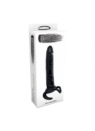 Чёрная насадка-фаллос для двойного проникновения INFLATABLE DILDO SLIM DONG  - 13,5 см. - Toyz4lovers - в Мытищах купить с доставкой