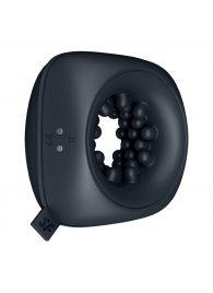 Черный мужской вибромассажер Ring Stroker - Satisfyer - в Мытищах купить с доставкой