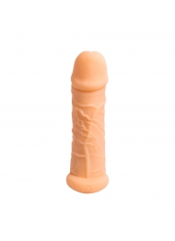 Телесный фаллоудлинитель Extra Size Bubbles - 15,5 см. - Lola Games - в Мытищах купить с доставкой