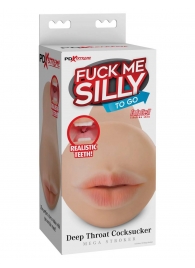 Телесный мастурбатор-ротик Deep Throat Cocksucker - Pipedream - в Мытищах купить с доставкой