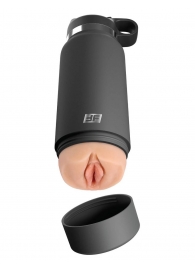 Серый мастурбатор в виде бутылки F*ck Flask - Pipedream - в Мытищах купить с доставкой