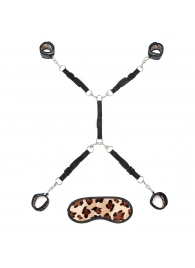 Леопардовая фиксация на матрас для рук и ног Classic Bedspreader - Lux Fetish - купить с доставкой в Мытищах