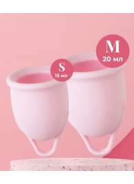 Набор из 2 розовых менструальных чаш Aura - HOT planet - купить с доставкой в Мытищах