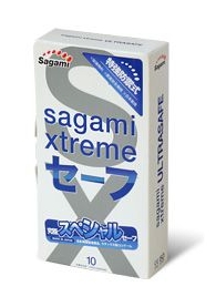 Презервативы Sagami Xtreme Ultrasafe с двойным количеством смазки - 10 шт. - Sagami - купить с доставкой в Мытищах
